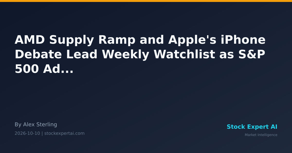 AMD Supply Ramp and Apple's iPhone Debate Lead Weekly Watchlist as S&P 500 Adds 0.59%