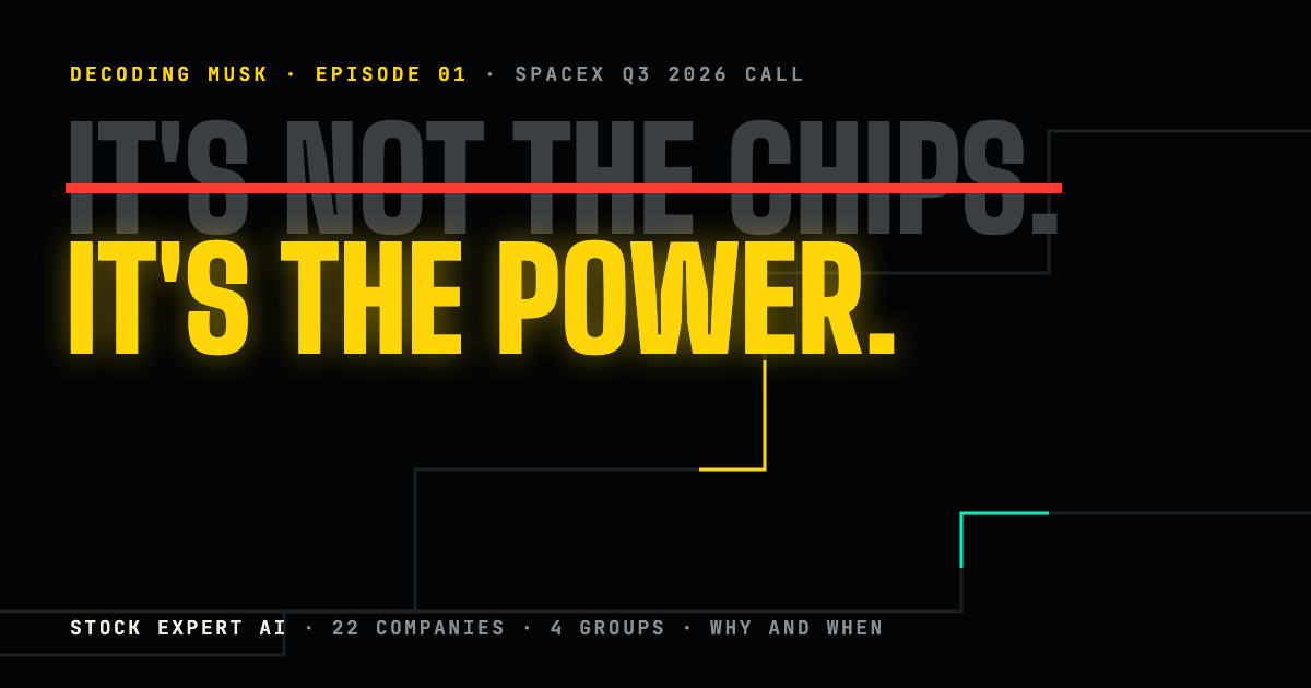 Data cover: Decoding Musk: SpaceX's call says the AI build-out now runs on power, not chips
