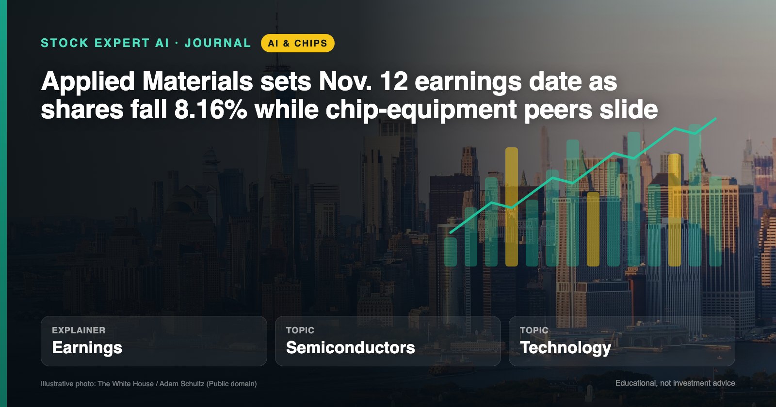 Data cover: Applied Materials sets Nov. 12 earnings date as shares fall 8.16% while chip-equipment peers slide