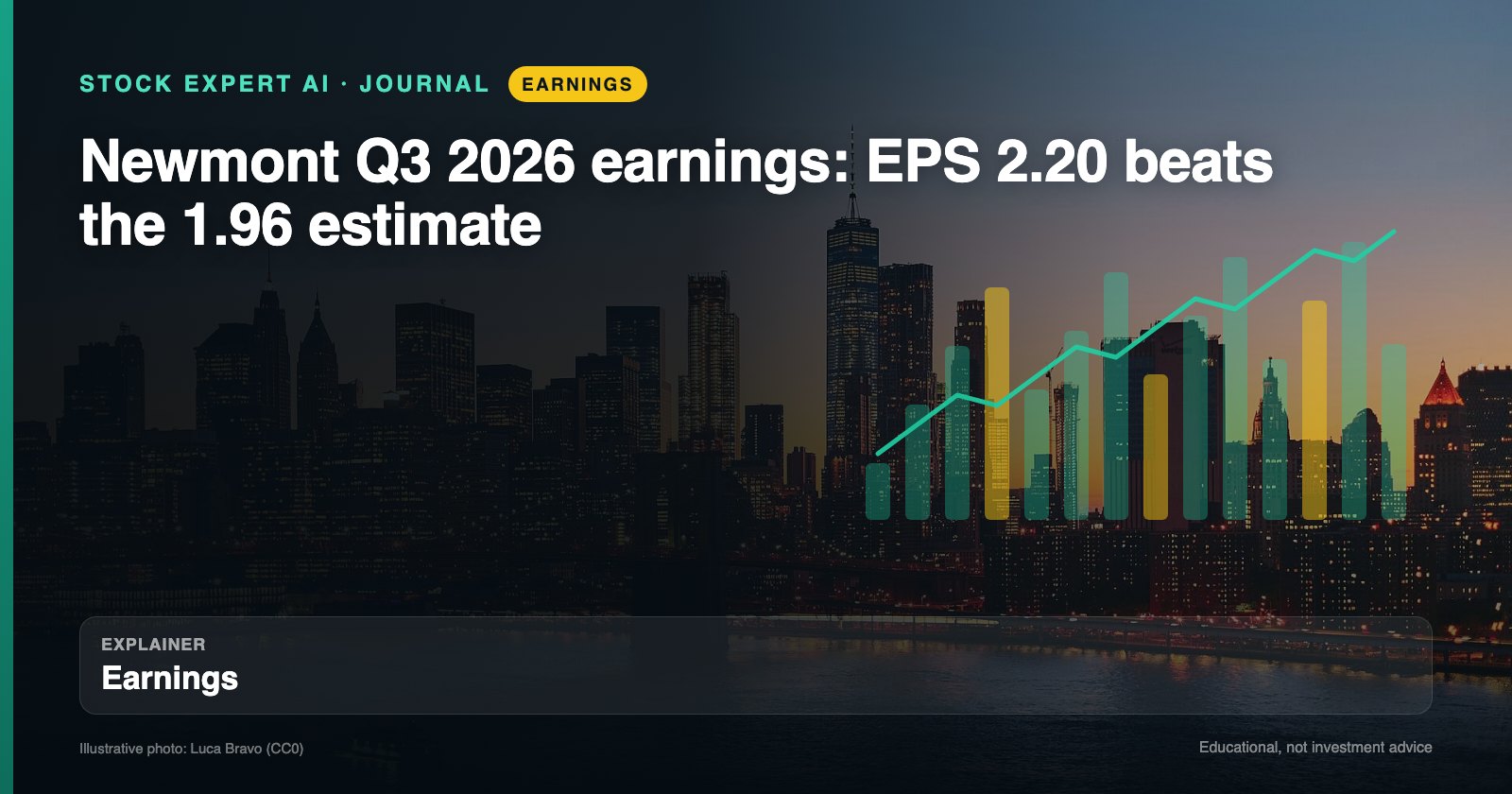 Data cover: Newmont Q3 2026 earnings: EPS 2.20 beats the 1.96 estimate