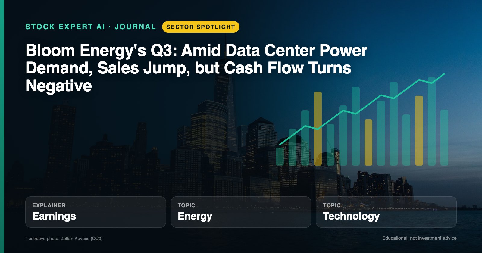 Data cover: Bloom Energy's Q3: Amid Data Center Power Demand, Sales Jump, but Cash Flow Turns Negative