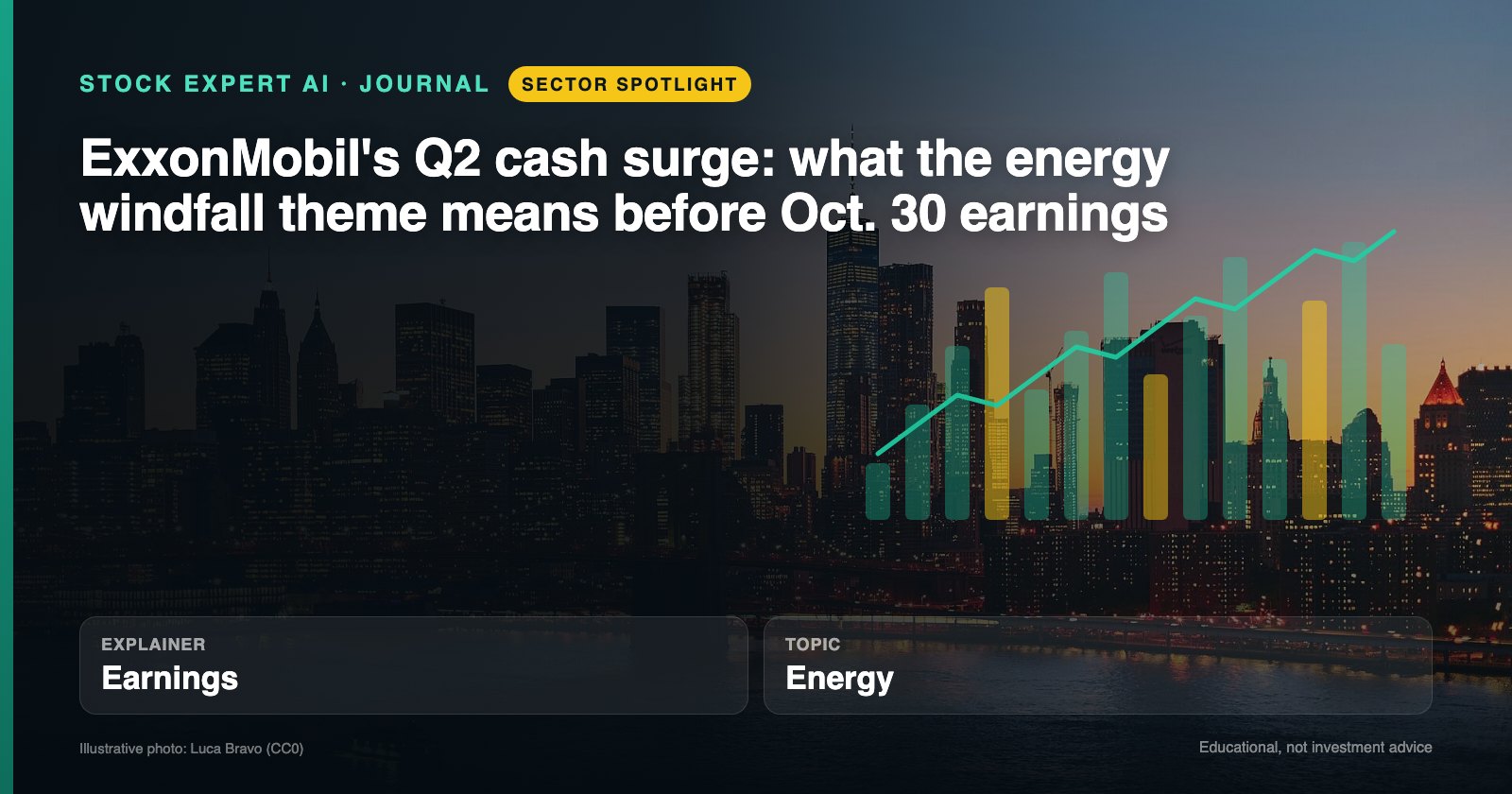 Data cover: ExxonMobil's Q2 cash surge: what the energy windfall theme means before Oct. 30 earnings