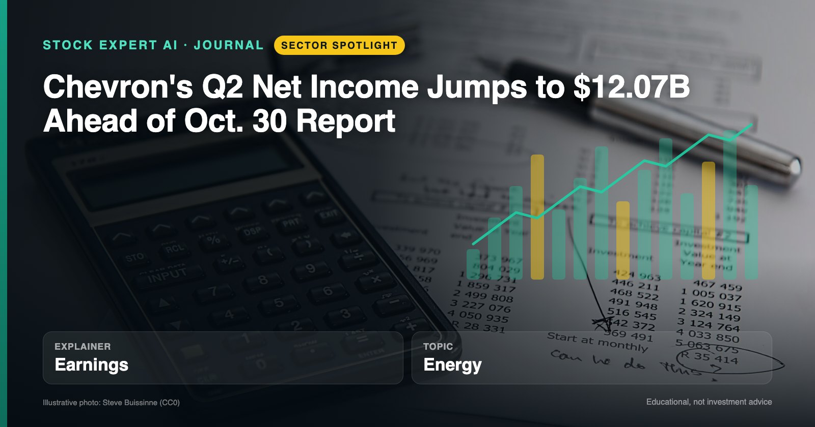 Data cover: Chevron's Q2 Net Income Jumps to $12.07B Ahead of Oct. 30 Report